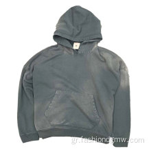 Μοντέρνα νέα προσαρμοσμένα βαμβακερά οξέα πλυμένα hoodies